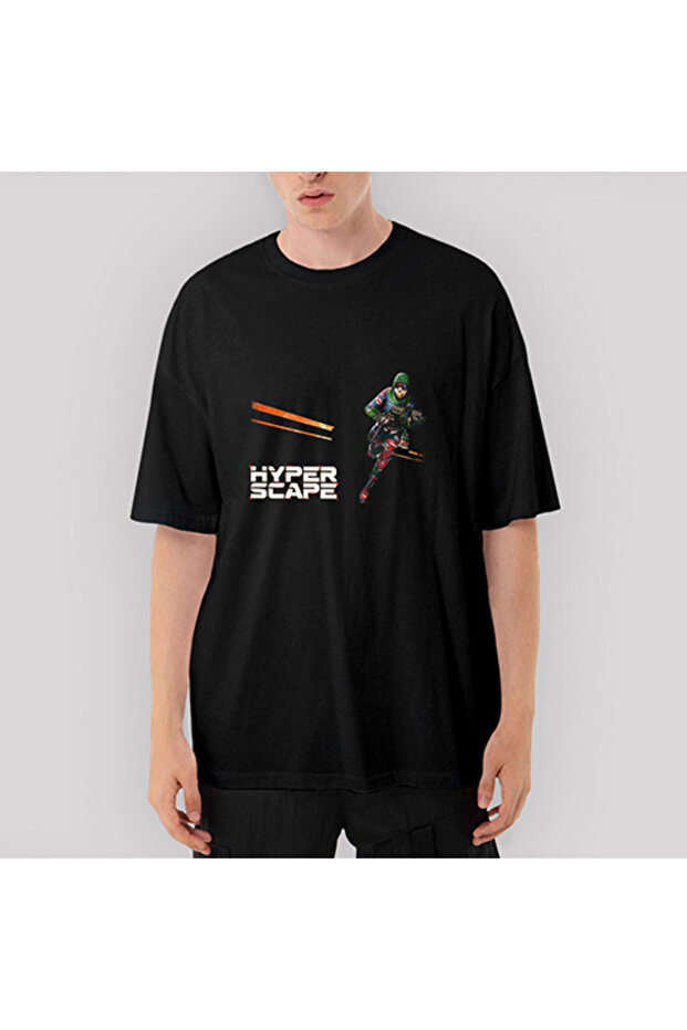 Hyper Scape Javi Oversize Black T-Shirt M