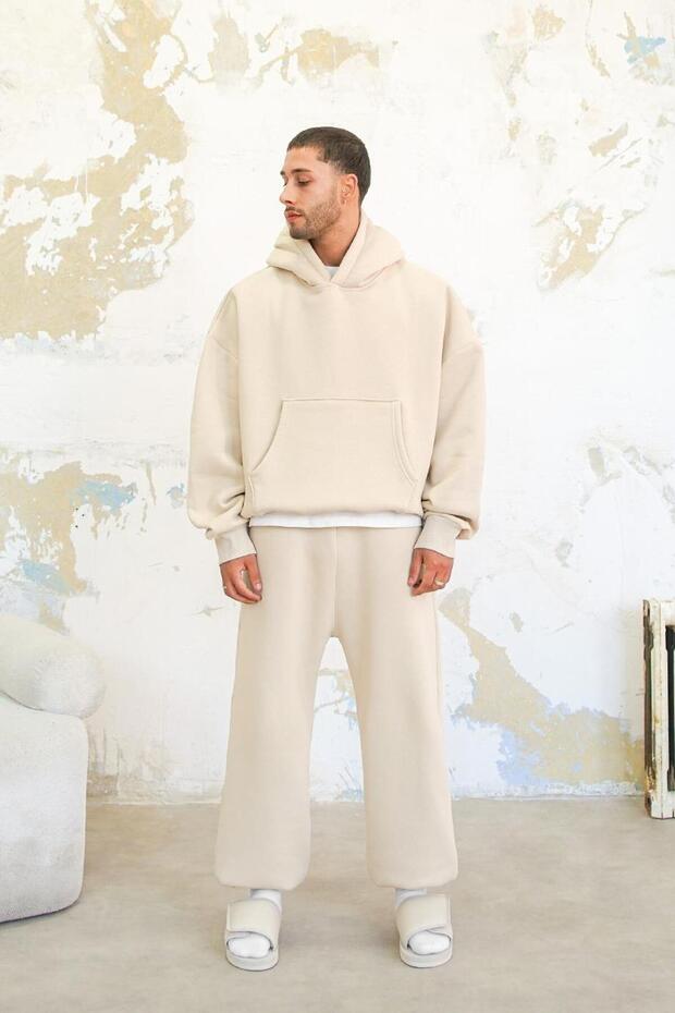 Krem Cozy Basic Oversize Sweatshirt - 5