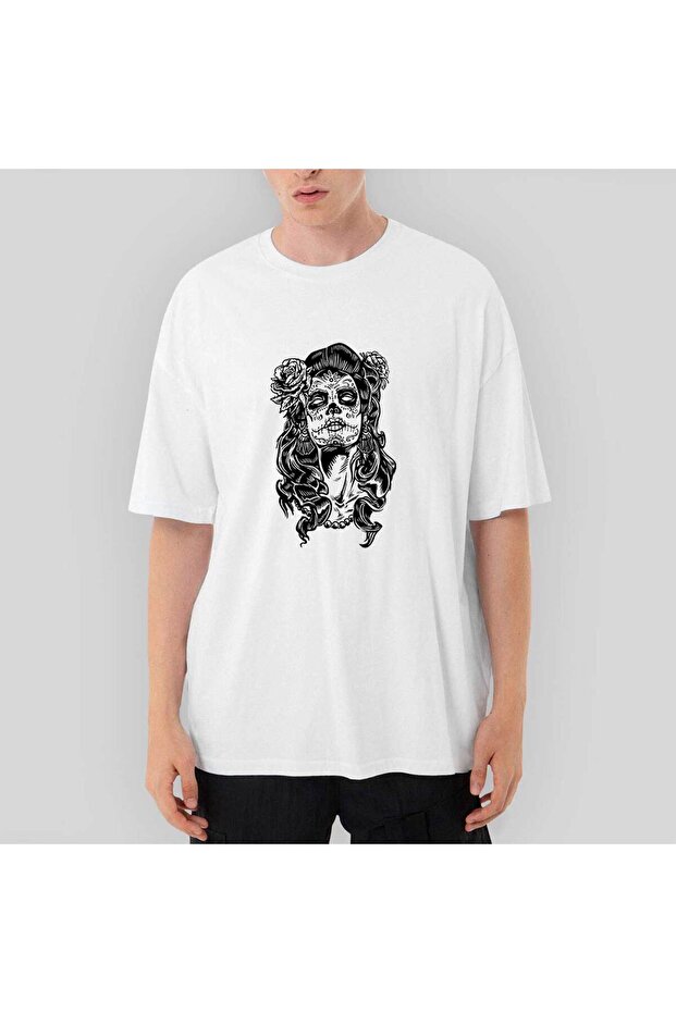 La Calavera Catrina Oversize White T-Shirt