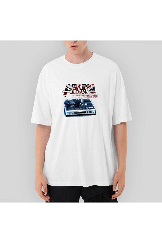 Asking Alexandria Stepped Up And Scratched Oversize White T-Shirt