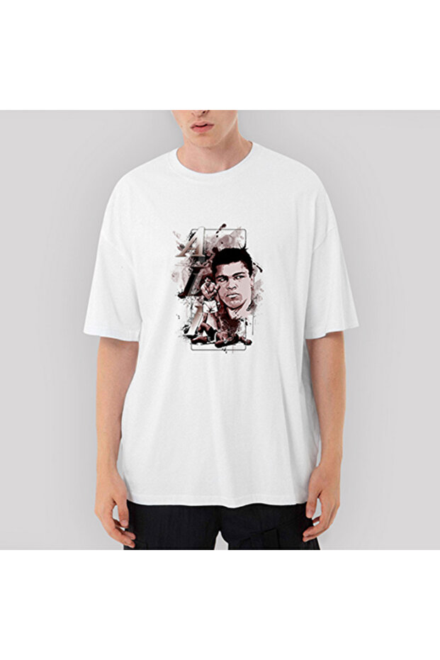 Muhammad Ali in Hearth Oversize White T-Shirt