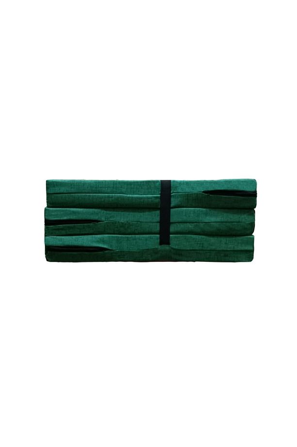 Katlanır Yer Yatağı Tek Kişilik Sünger Katlanır Yatak 80x180 Cm 8 Cm Gri Kalın Sünger YEŞİL - 3