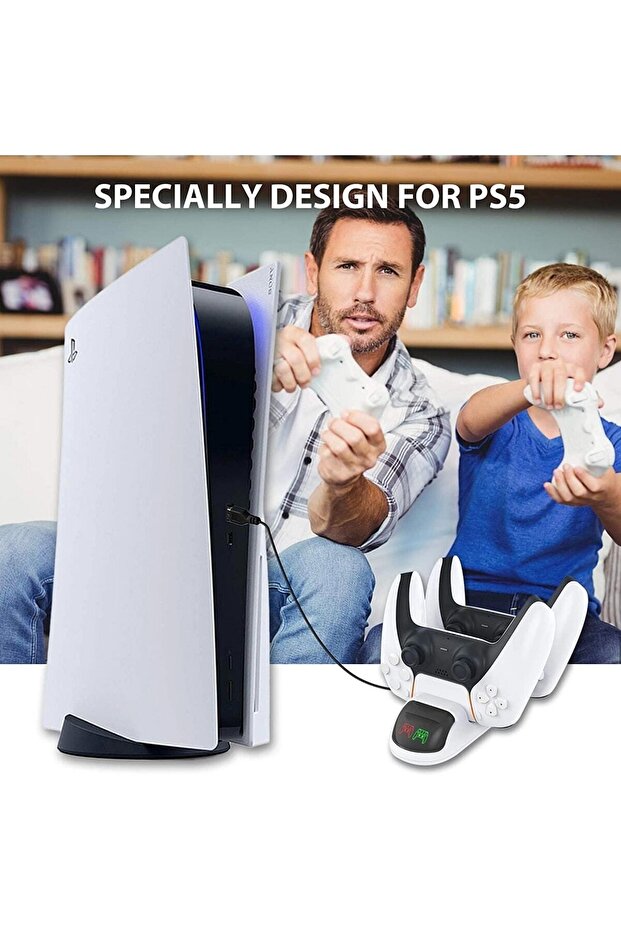 Ps5 Dualsense Kol Şarj Edici Stand Dock Led Göstergeli Tp5-0506b - 3