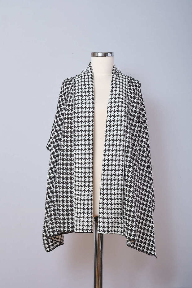 شال تريكو بنمط هاوندزتوث - 3