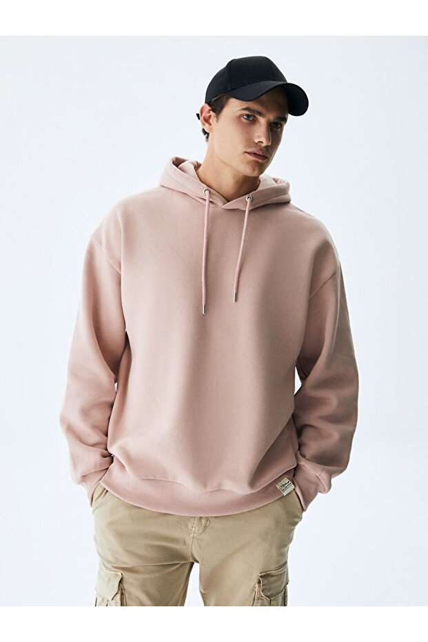 Kapüşonlu Lila Sweatshırt - 2