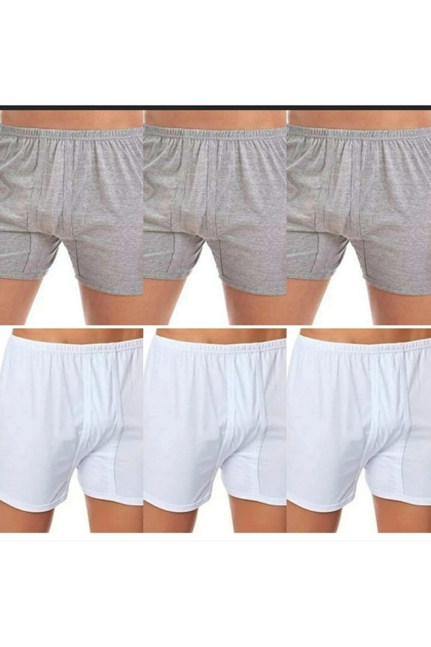6 Men's Long Johns Gray & White