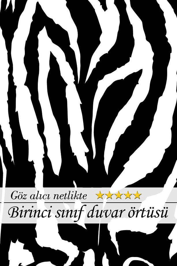 Siyah ve Beyazın Uyumu: Zebra Desenli Duvar Örtüsü Duvar Halısı Tapestry - 3