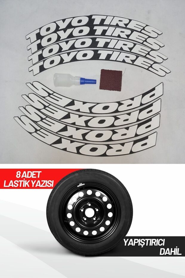 Toyo Tires Proxes Motorcycle And Automobile Vehicle 3d Auto Tire Lettering Sticker Rigging 8 Pieces