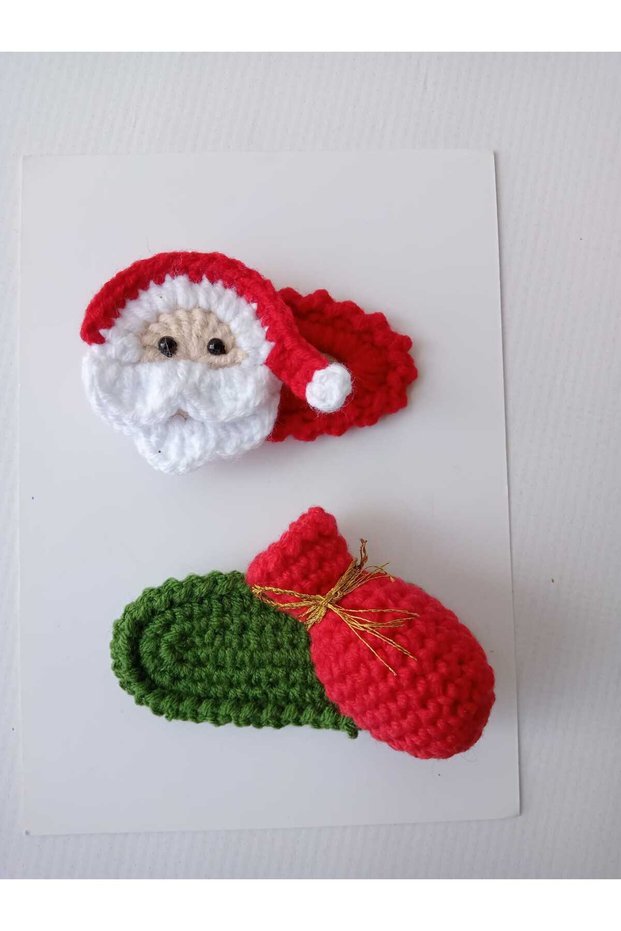 New Year Christmas Icons Handmade Set of 2 Snap Buckles (Suitable for Use for All Ages)