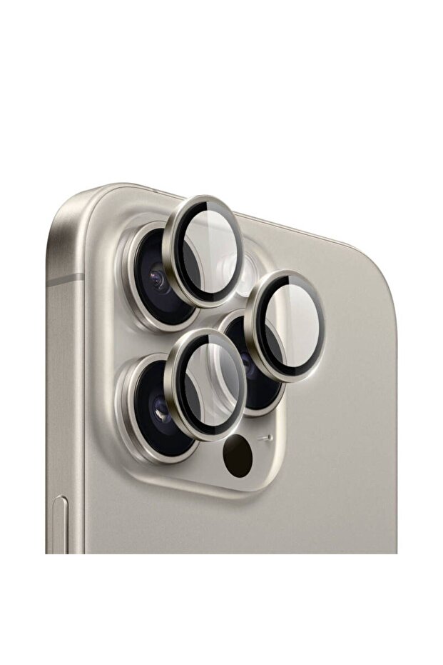 iPhone 16 Pro Max Compatible Camera Protective Lens 16 Pro Max Lens Camera Protector Silver