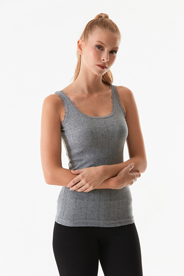 Dantelli Askılı Atlet - 1