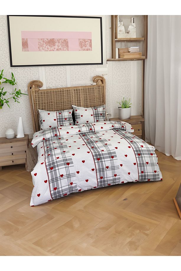 Tek Kişilik Nevresim Seti Moda Kalp - 1