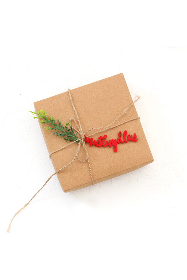 Keçe Mutlu Yıllar, Kırmızı 2 Adet - 1