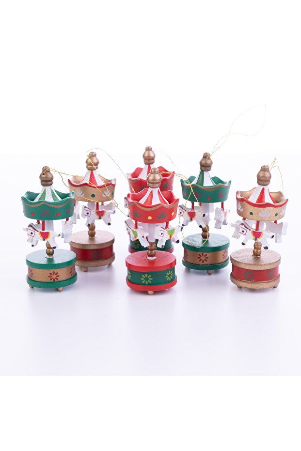 New Year's ornament carousel set, 8.5 cm, Mix 6 pieces - 1