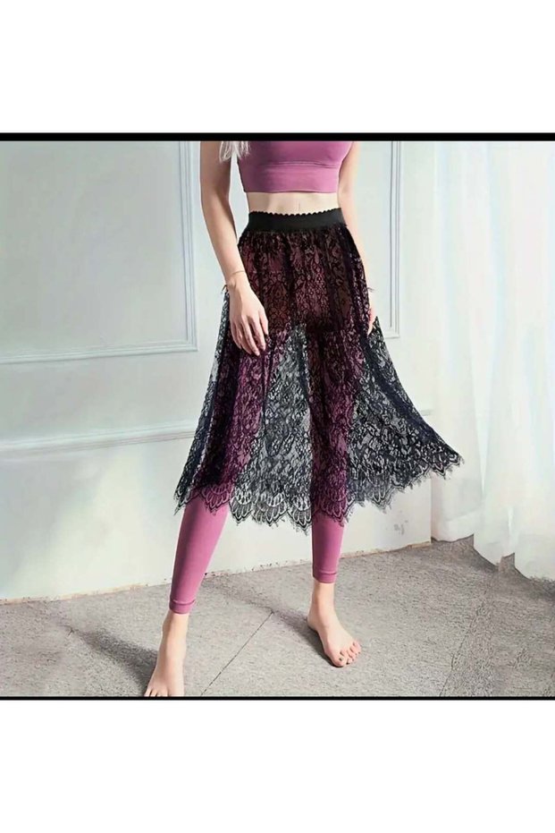 Lace Detailed Skirt with Lace