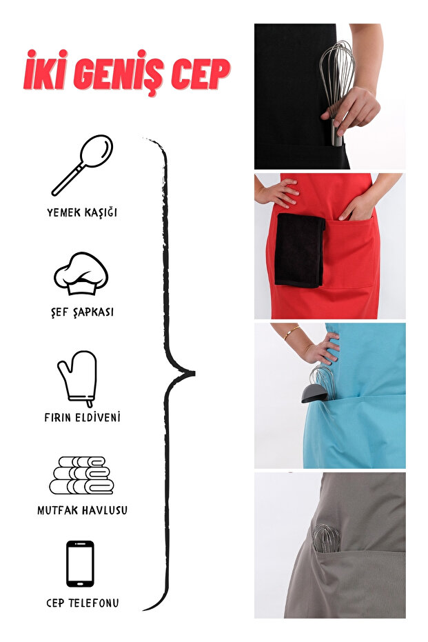 10 قطع من مآزر المطبخ البسيطة القابلة للتعديل - 8