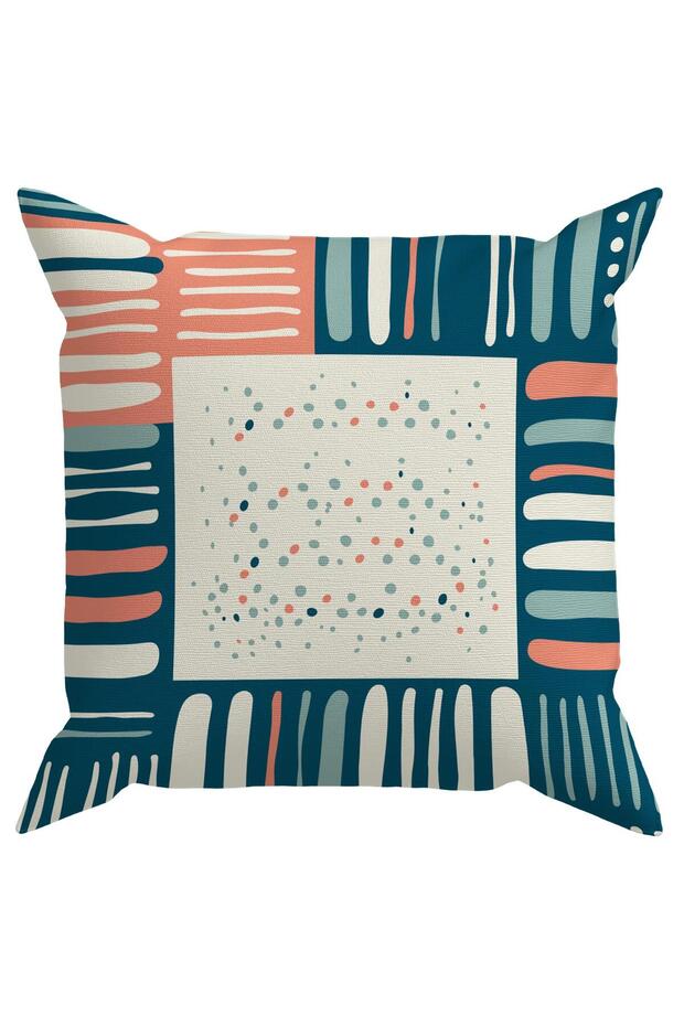 غطاء وسادة منقوش هندسيًا - DS110 - 1