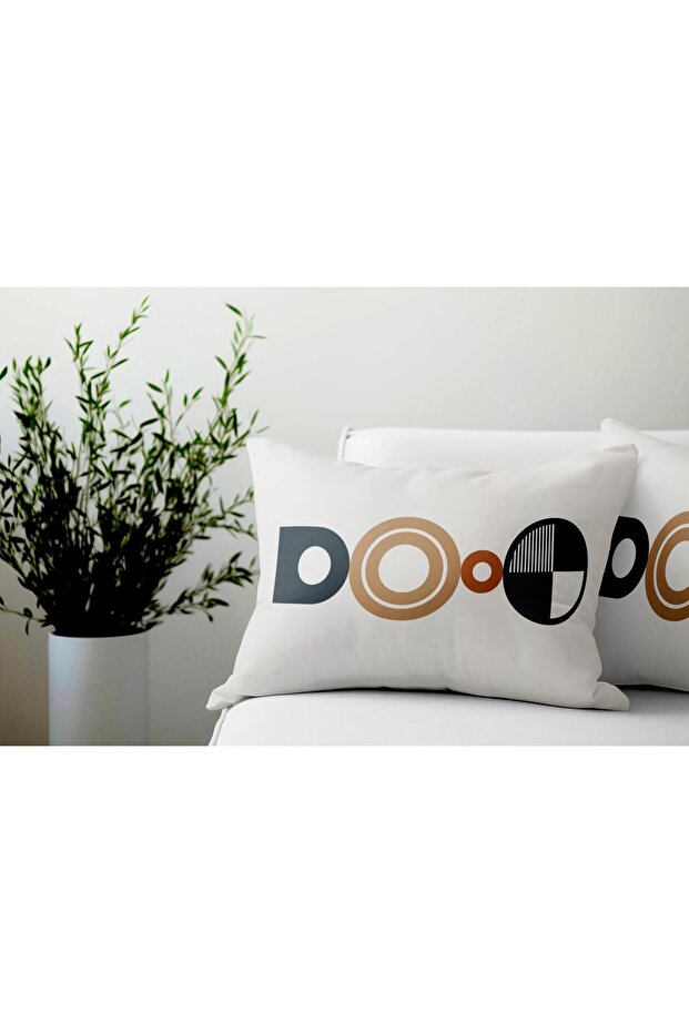 2-Piece Ds92 - Double-Sided Rectangular Throw Pillow Cover - 2