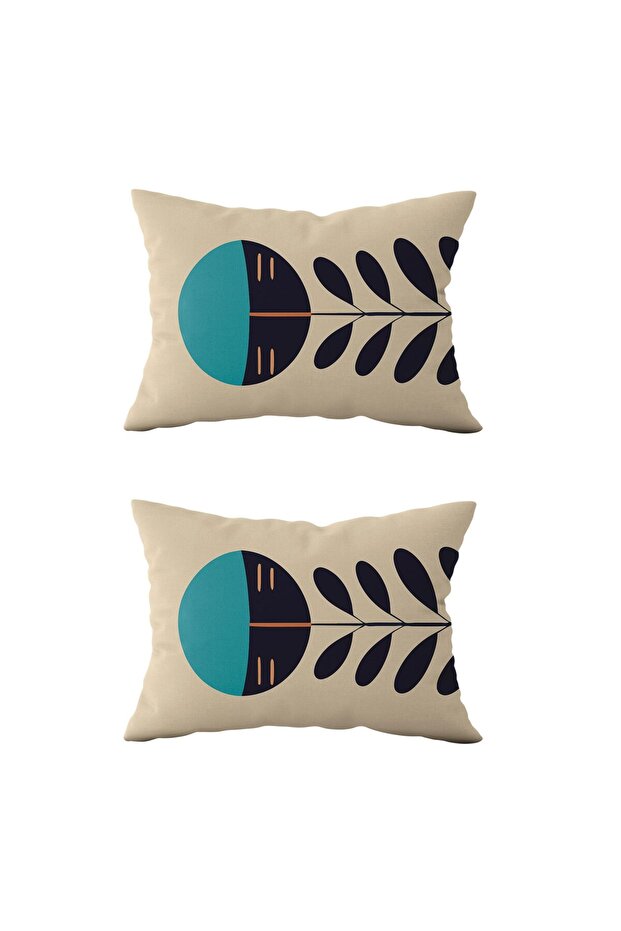 2-Piece Ds81 - Double-Sided Rectangular Throw Pillow Cover - 1