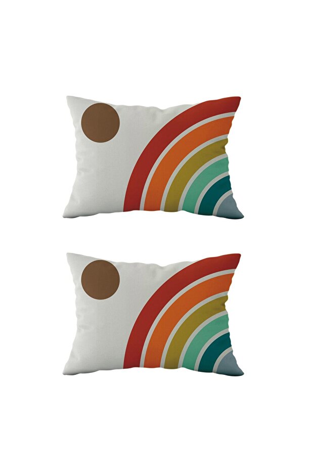 غطاء وسادة مستطيل مزدوج الجوانب 2 عبوة Ds89 - 1