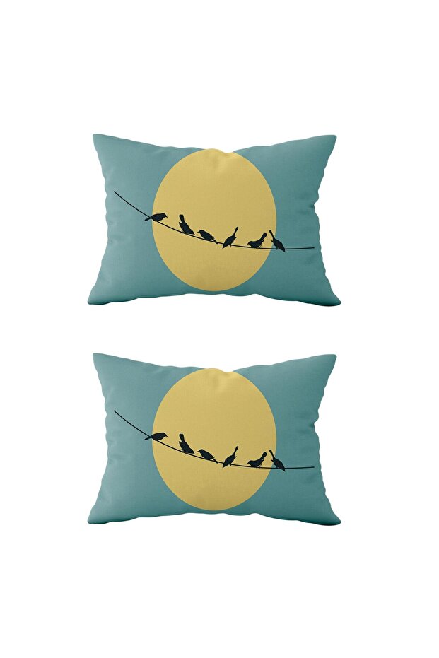 2 قطعة DS103 - غطاء وسادة مستطيل مزدوج الجوانب - 1