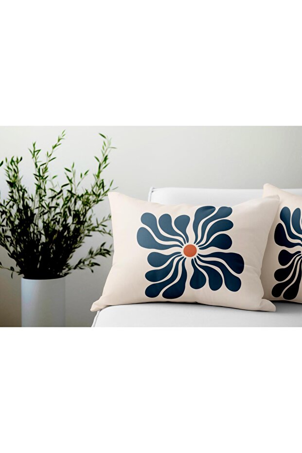 2-Piece Ds115 - Double-Sided Rectangular Throw Pillow Cover - 2