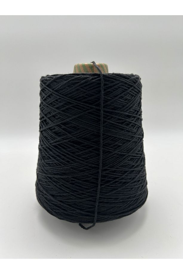 Pamuklu El Örgü Ipi-koton Örgü Ip-motif Ipi-bobin Ip( 1kg ) Siyah - 4