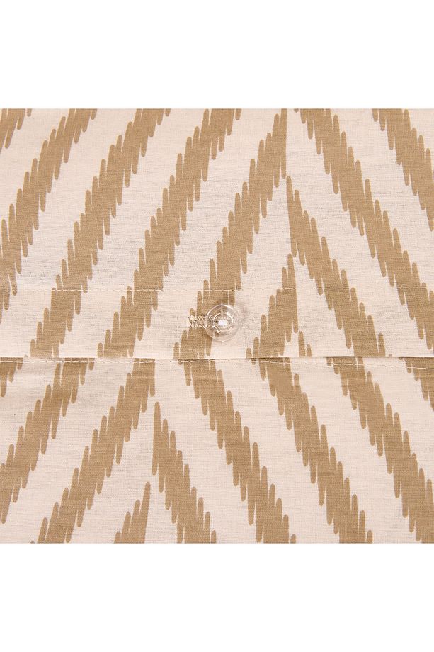Soft Herringbone Çift Kişilik Nevresim Takımı - Ekru / Taş - 3