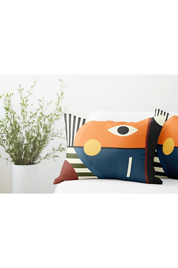 غطاء وسادة مستطيل مزدوج الجوانب مكون من قطعتين DS20 - 2