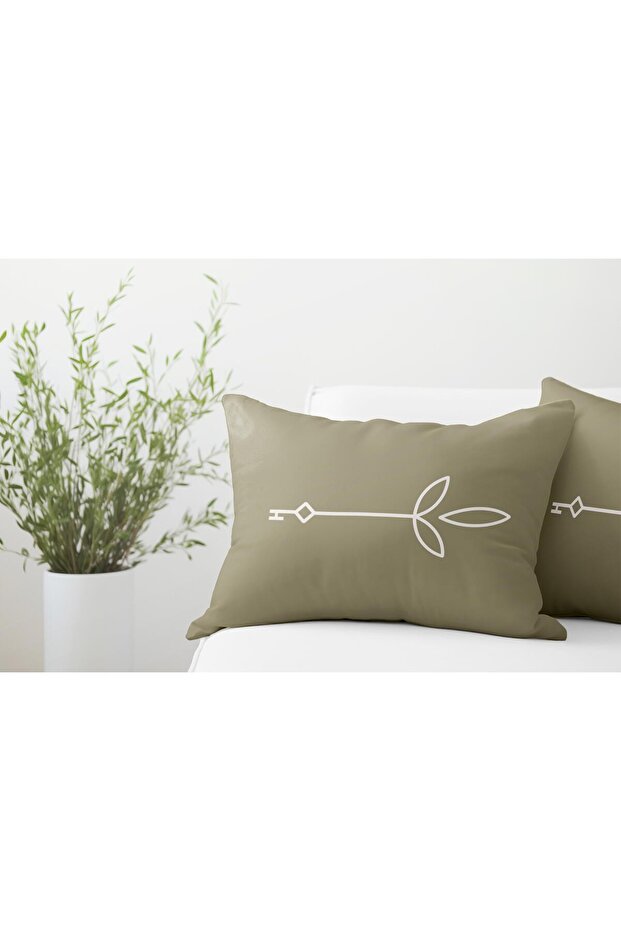 2 قطعة DS78 - غطاء وسادة مستطيل مزدوج الجوانب - 2