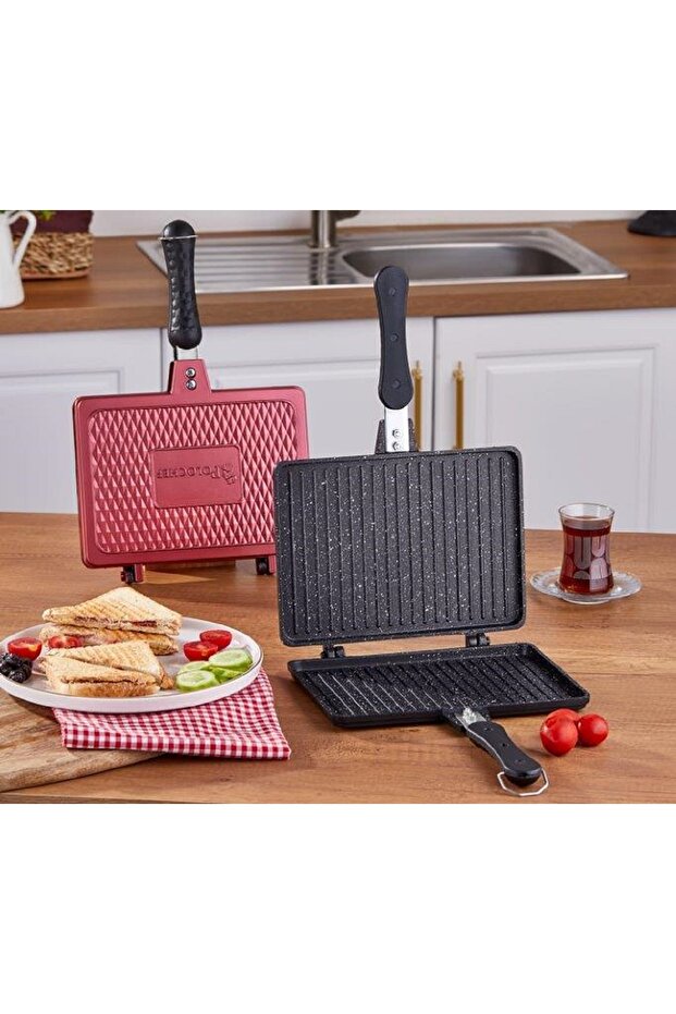 Granit Döküm Ocak Üstü Tost Makinası - 1