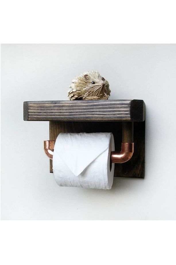 Ahşap Rustic Tuvalet Kağıtlığı, tuvalet kağıtlığı, Ahşap tuvalet kağıtlığı - 2