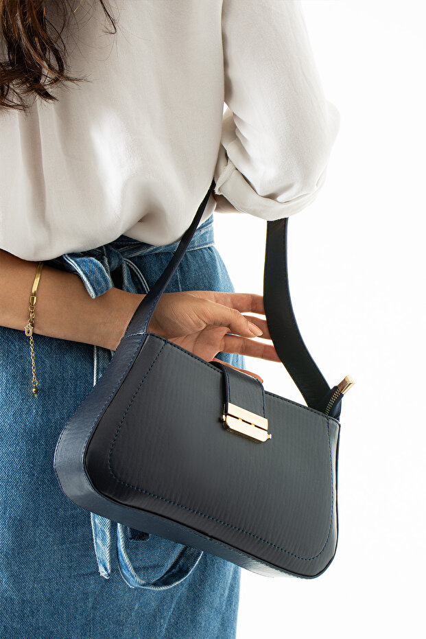 Baguette Bag with Buckle Detail