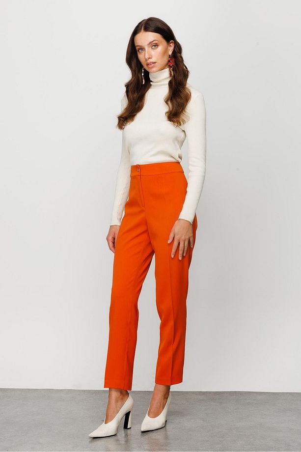 Modailgi Sigara Paça Klasik Pantolon Orange - 4