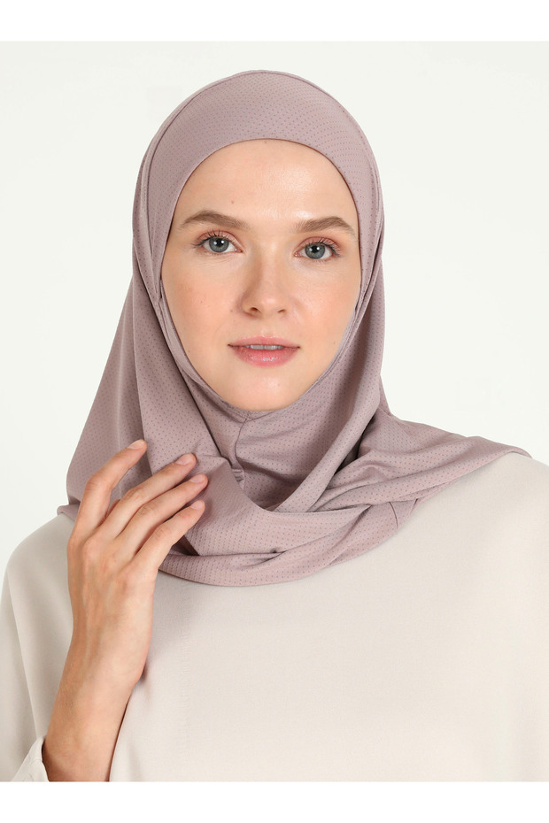 Chenille Porous Fabric Scarfs Hijab - Smoke Rose - (St027), (Id 7802738)