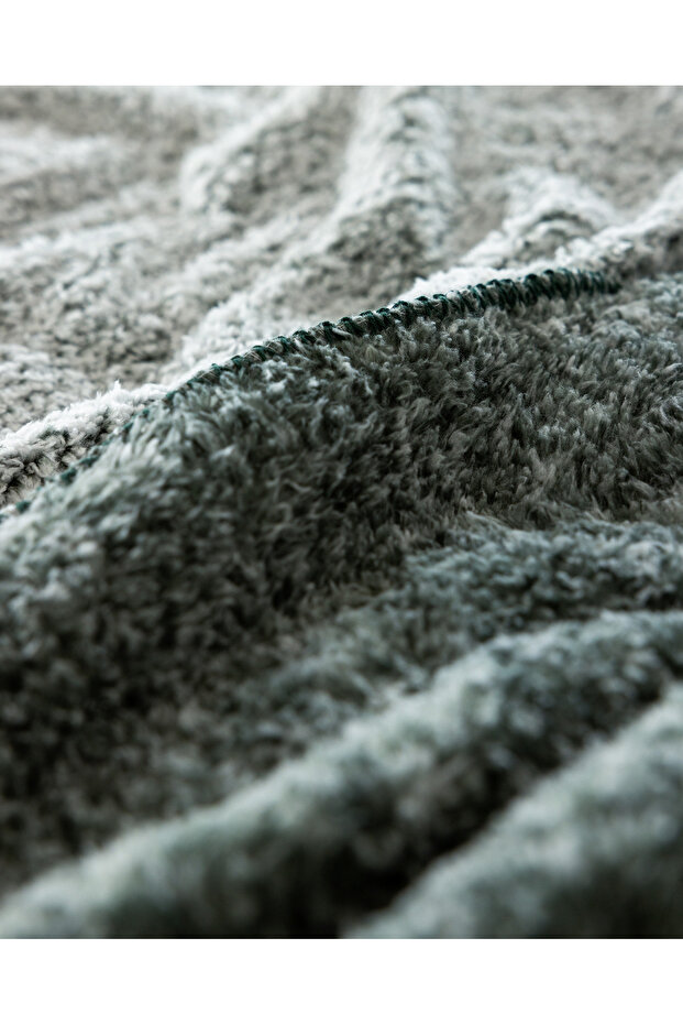 Nord Sherpa Tek Kişilik Battaniye - Haki - 4