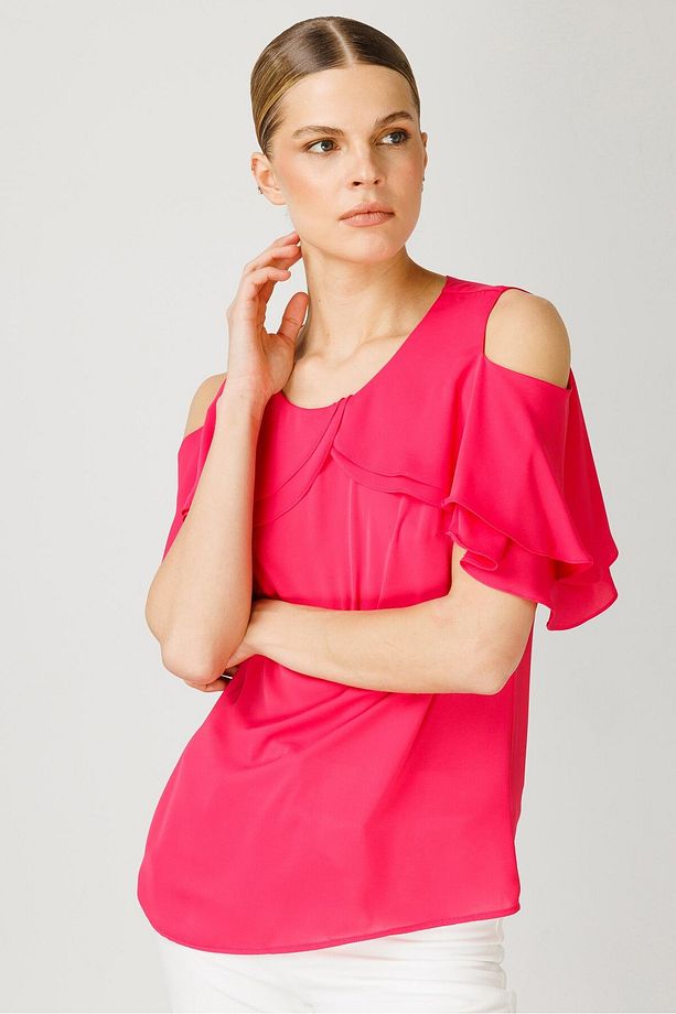 Modailgi  Volanlı Bluz Pembe - 2