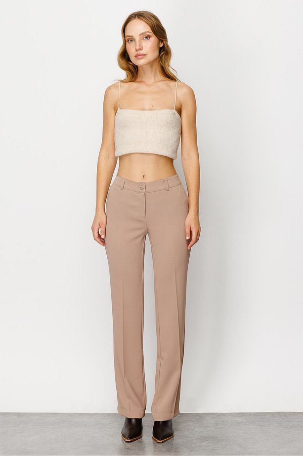 Modailgi Yan Cep Nervürlü Takım Pantolon Camel - 3