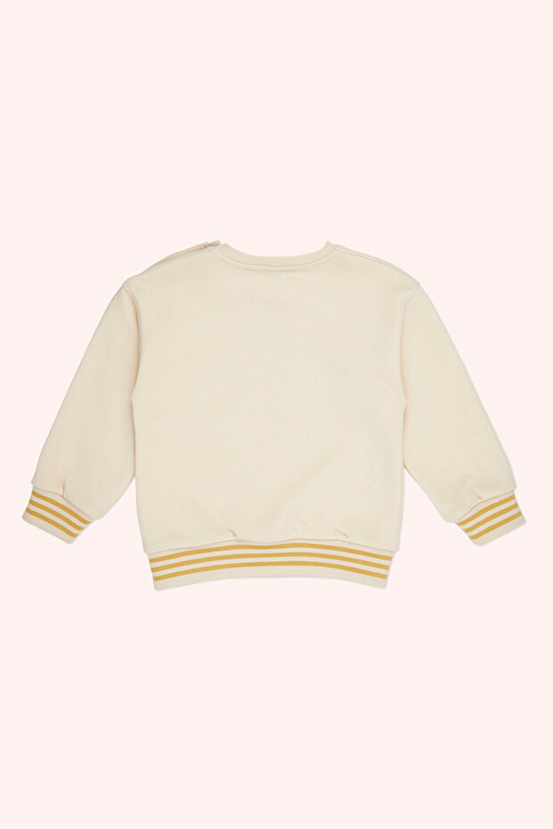 Kız Bebek Bej Sweatshirt - 2