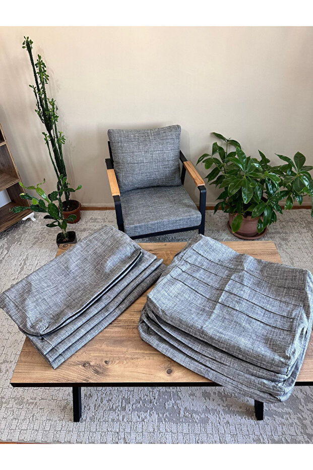 Green Garden Bahçe Balkon Mobilyası Minder Kılıfı Takımı 55*60 Ölçülerinde 4 Adet Sırt 4 Adet Oturak