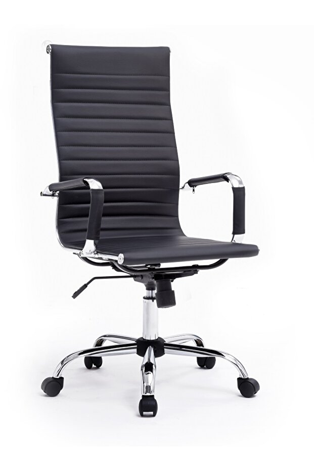 031H Eames Replica High-Back Ergonomic Chair - Black, Adjustable, Stylish, Comfortable