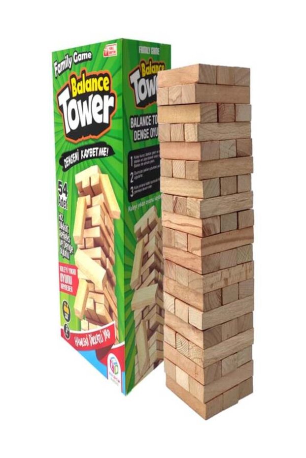 Balance Tower – Wooden Tower – New Generation Cenga Intelligence Game - Balance Game - Children's Game