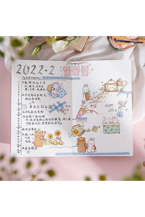 Mountain Party Temalı 40 Adet Sticker Seti • Bullet Journal - 2
