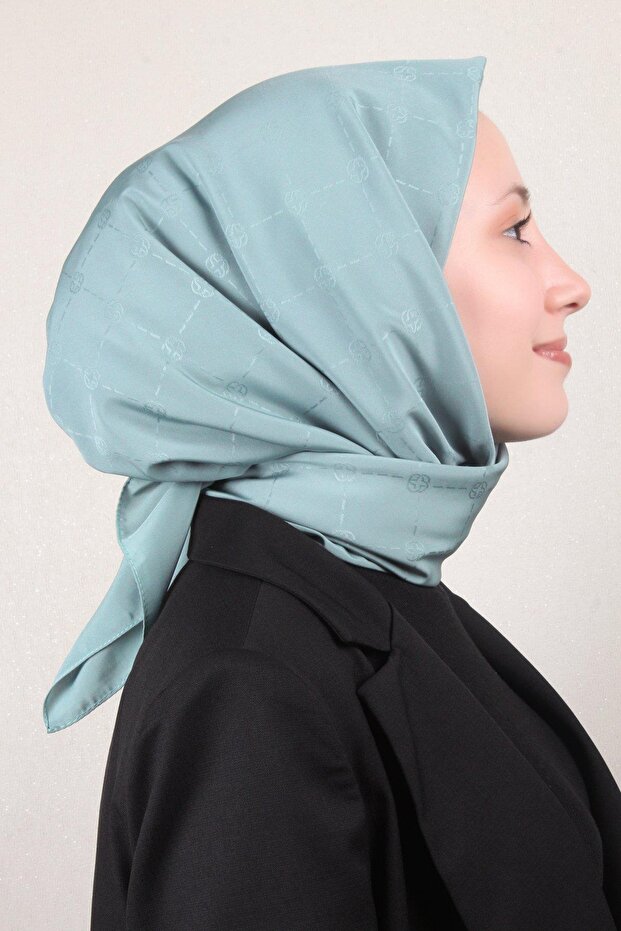 Monogram Eşarp - Su Yeşili 953 - 1