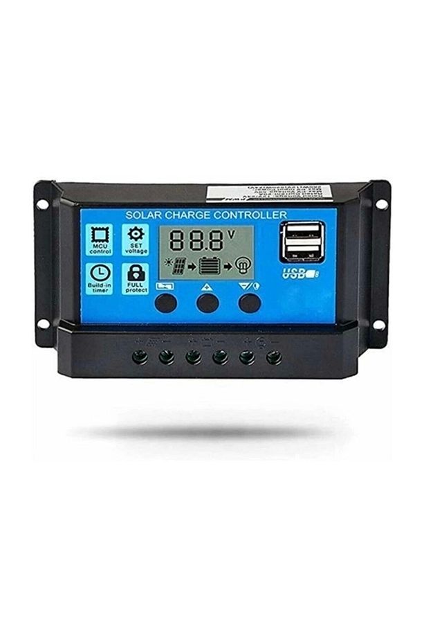 Orijinal 60a Solar Güneş Paneli Akü Şarj Kontrol Cihazı Pwm 12v-24v - 1