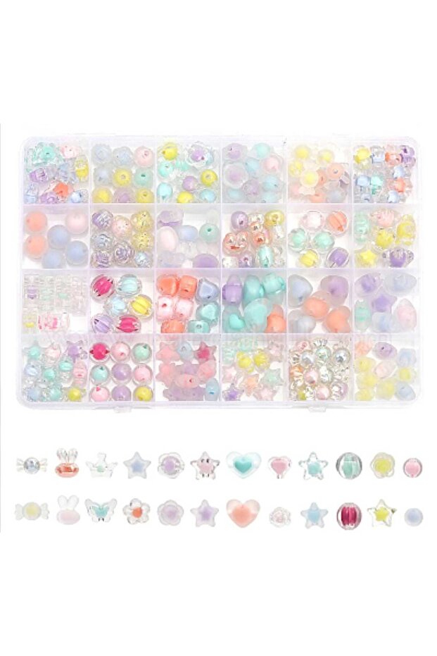 Boxed Giant Transparent Necklace Bracelet Jewelry Making Set
