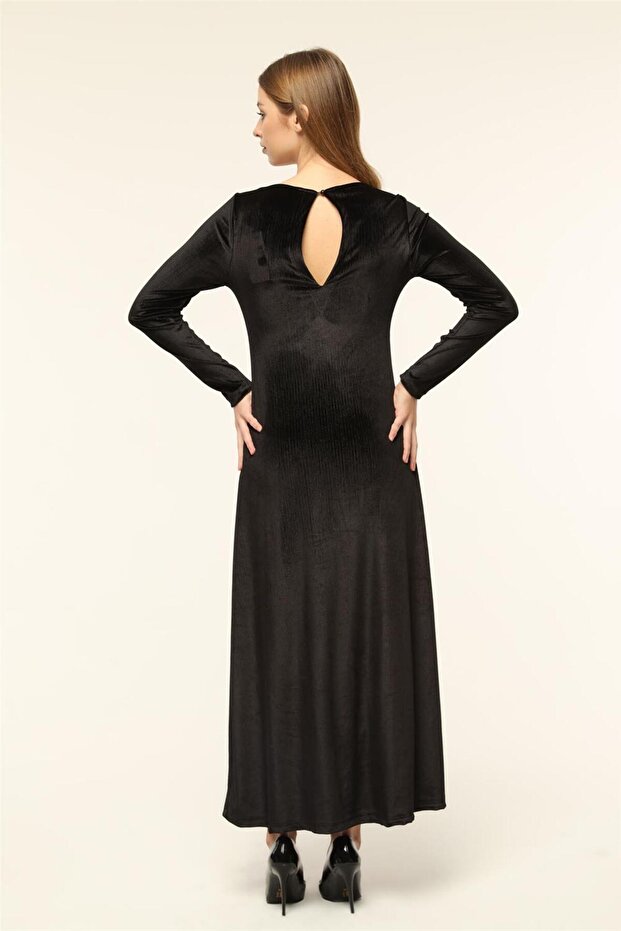 Maxikleid aus Samt - 4