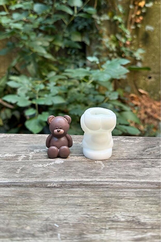 Mini Ayıcık Silikon Mum Kalıbı - 1