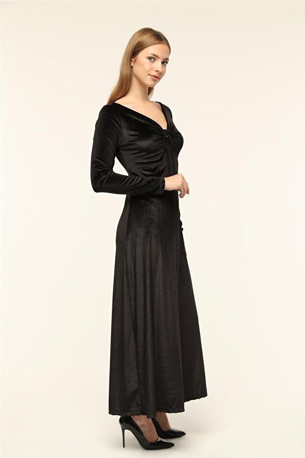 Maxikleid aus Samt - 2