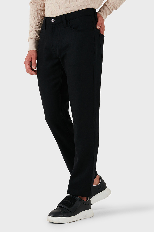 Cotton Slim Fit Regular Waist Trousers Men's Pants 6D1Pj5 1K68Z 0999